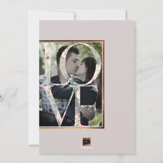 PixDezines Opslaan Datum/Botanica Liefde Save The Date (Achterkant)