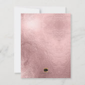 PixDezines Opslaan Datum/Faux Roos Goud Hart Save The Date (Achterkant)