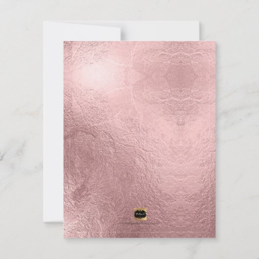 PixDezines Opslaan Datum/Faux Roos Goud Hart Save The Date (Achterkant)