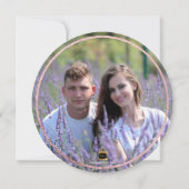 PixDezines Opslaan Datum/Roos Goud/Roze Marmer Save The Date (Achterkant)