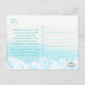 PixDezines opslaan datum strand + golven Aankondigingskaart (Achterkant)