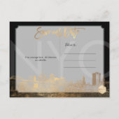 PixDezines/Opslagdatum/Faux Gold/NYC Aankondigingskaart (Achterkant)