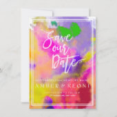 PixDezines Opslagdatum/Kleurenloop/Regenboog Save The Date (Voorkant)