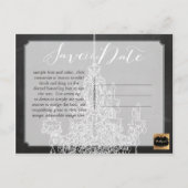 PixDezines/Opslagdatum/krijtbord/Kroonluchter Aankondigingskaart (Achterkant)