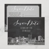 PixDezines/Opslagdatum/schoolbord/NYC Twin Tower Aankondigingskaart (Voorkant / Achterkant)