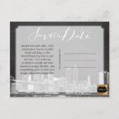 PixDezines/Opslagdatum/schoolbord/NYC Twin Tower Aankondigingskaart (Achterkant)