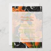 PixDezines oranje calla lily/DIY achtergrondkleur Kaart (Achterkant)