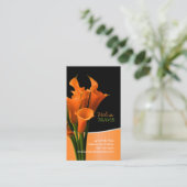 PixDezines oranje calla lily/diy background Visitekaartje (Staand voorkant)