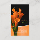 PixDezines oranje calla lily/diy background Visitekaartje (Voorkant)