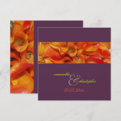 PixDezines ORANJE CALLA LILY/LUXE PEARL PAPIER Kaart (Voorkant / Achterkant)
