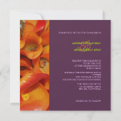 PixDezines ORANJE CALLA LILY/LUXE PEARL PAPIER Kaart (Achterkant)