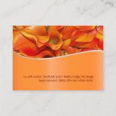 PixDezines oranje calla lily Visitekaartje (Achterkant)