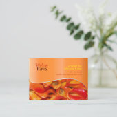 PixDezines oranje calla lily Visitekaartje (Staand voorkant)