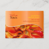 PixDezines oranje calla lily Visitekaartje (Voorkant)