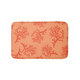 PixDezines oranje koraal/diy achtergrondkleur Badmat