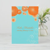 PixDezines oranje lantaarns/diy achtergrondkleur Kaart (Staand voorkant)