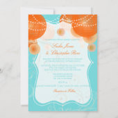 PixDezines oranje lantaarns/diy achtergrondkleur Kaart (Achterkant)