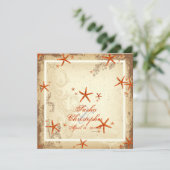 PixDezines oranje zeestervis Kaart (Staand voorkant)