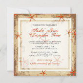 PixDezines oranje zeestervis Kaart (Achterkant)