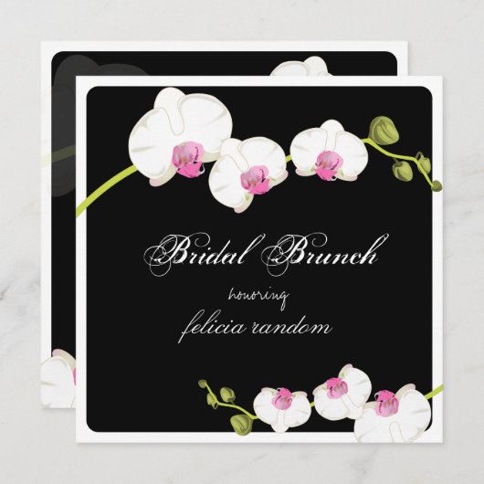 PixDezines orchid/bridal brunch/diy background Kaart (Voorkant / Achterkant)