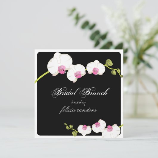 PixDezines orchid/bridal brunch/diy background Kaart (Staand voorkant)