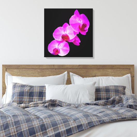 PixDezines Orchid/Hot Pink/DIY Achtergrondkleur Canvas Afdruk (Insitu (Slaapkamer))