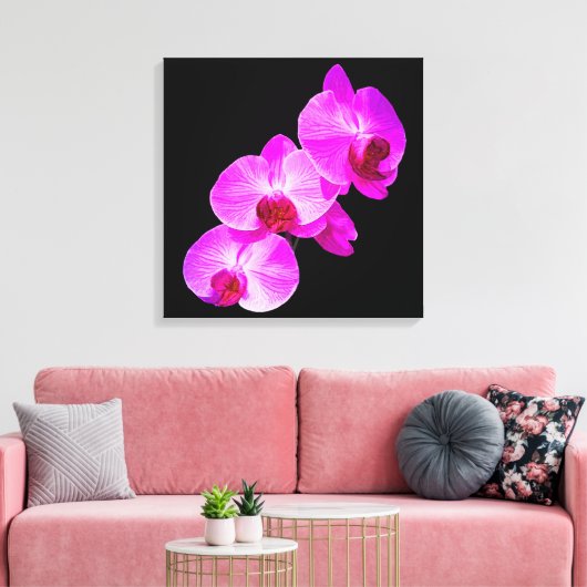 PixDezines Orchid/Hot Pink/DIY Achtergrondkleur Canvas Afdruk (Insitu (Woonkamer))