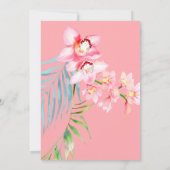 PixDezines Orchid Isle, Blissful Pink Orchid Palms Kaart (Achterkant)