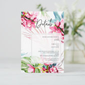 PixDezines Orchid Isle, de Kaarten van de Details  RSVP Kaartje (Staand voorkant)