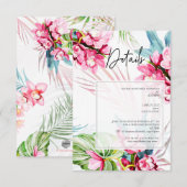PixDezines Orchid Isle, de Kaarten van de Details  RSVP Kaartje (Voorkant / Achterkant)