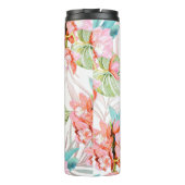 PixDezines Orchid Isle, Oranje Cymbidium Thermosbeker (Achterkant)