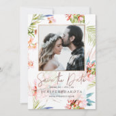 PixDezines Orchid Isle, Peach Orchid+Palms Kaart (Voorkant)