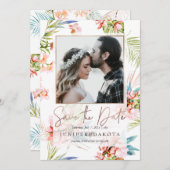 PixDezines Orchid Isle, Peach Orchid+Palms Kaart (Voorkant / Achterkant)