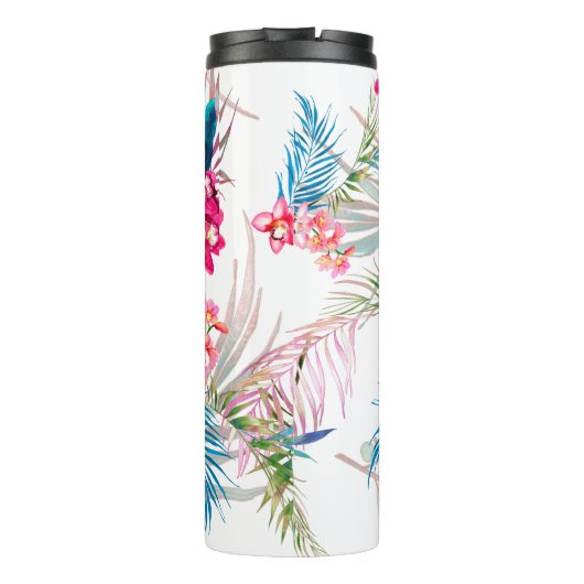 PixDezines Orchid Isle, Roze Cymbidium Thermosbeker (Achterkant)