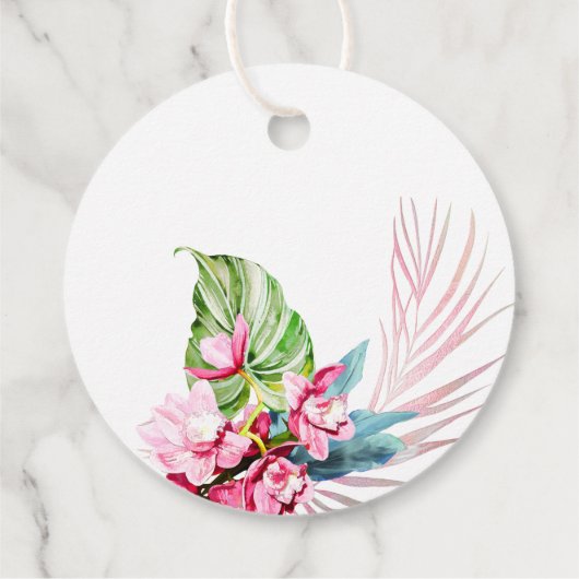 PixDezines Orchid Isle Tropical Bedankt Bedankjes Labels (Achterkant)