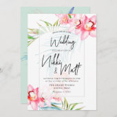 PixDezines Orchid Isle, Tropisch huwelijk Kaart (Voorkant / Achterkant)