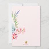 PixDezines Orchid Isle, Tropisch Vrijgezellenfeest Kaart (Achterkant)