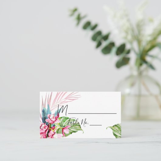 PixDezines Orchid Isle Watercolor Plaatskaarten Plaatskaartje (Staand voorkant)