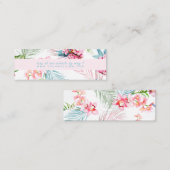 PixDezines Orchid Isle Waterverf web RSVP Mini Visitekaartje (Voorkant / Achterkant)