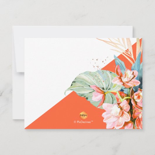 PixDezines Orchid Isle wil je ... Bridesmaid Kaart (Achterkant)