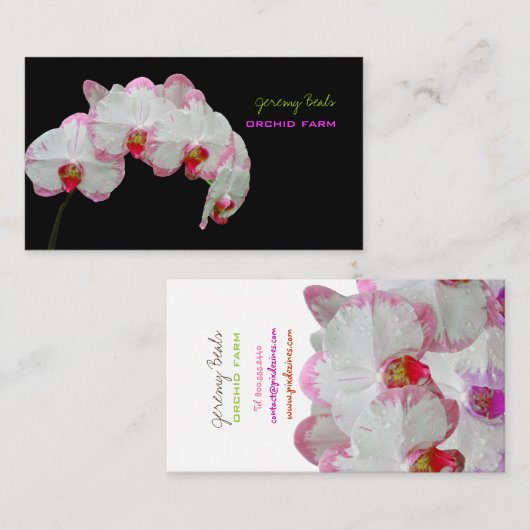 PixDezines orchidee/diy achtergrond kleur♥♥♥ Visitekaartje (Voorkant / Achterkant)