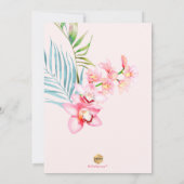 PixDezines Orchidee Eiland, Bruids Brunch Borrel Kaart (Achterkant)