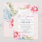 PixDezines Orchidee Eiland, Bruids Brunch Borrel Kaart (Voorkant / Achterkant)