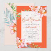 PixDezines Orchidee Eiland, Bruidsbrunch Oranje Kaart (Voorkant / Achterkant)