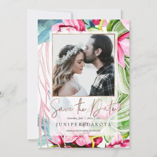 PixDezines Orchidee Isle, Palmen, Tropische bewaar Kaart (Voorkant)