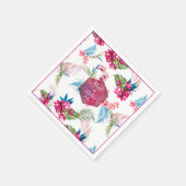 PixDezines Orchidee Isle, Roze Orchidee+Foliage Servet (Hoek)