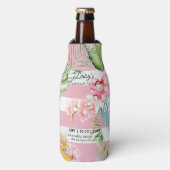 PixDezines Orchidee Isle, Vrijgezellenweekend Flesjeskoeler (Fles Voorkant)