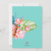 PixDezines Orchidee Isle, Waterverf Bat Mitzvah Kaart (Achterkant)