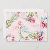 PixDezines Orchidee Isle, Waterverf Bat Mitzvah Kaart (Achterkant)