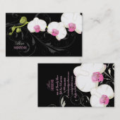 PixDezines orchidee+wervelingen/doe-het-zelf kleur Visitekaartje (Voorkant / Achterkant)